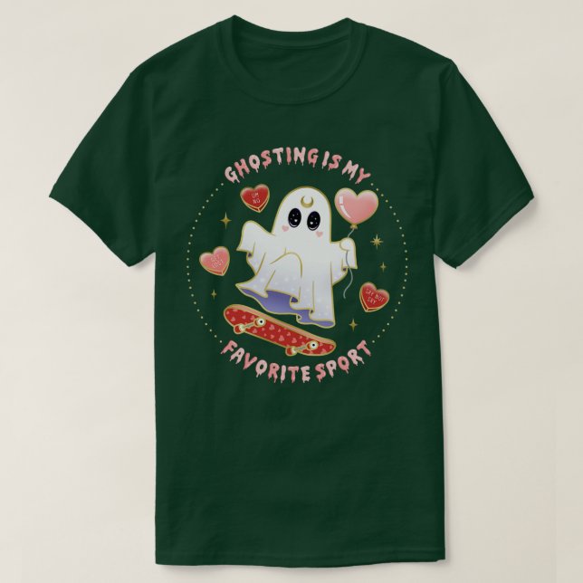 Camiseta Ghosting Es Mi Fantasma De Patinaje Deportivo Favo (Diseño del anverso)