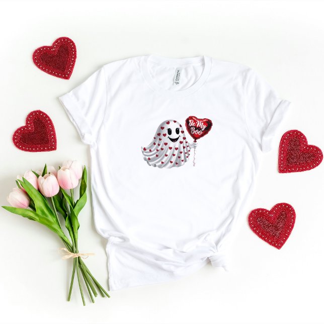Camiseta Ghostly Heart Tee Romántico Diseño de San Valentín (Cherry Coded Valentine's Day Custom T-Shirt)