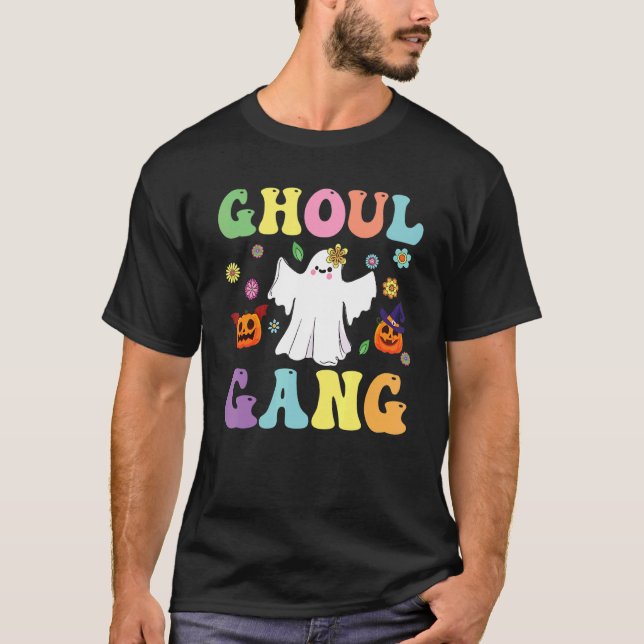 Camiseta Ghoul Gang Groovy Hey Boo Pumpkin Boo Crew Hallowe (Anverso)