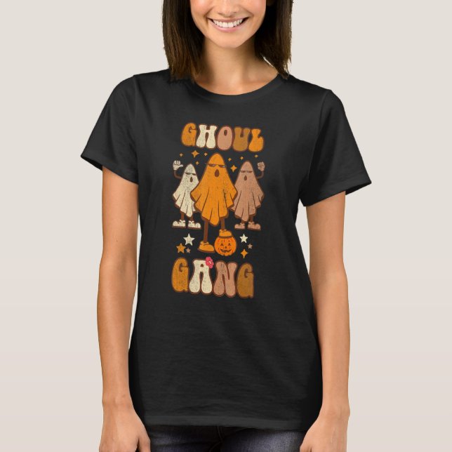 Camiseta Ghoul Gang Groovy Hey Boo Pumpkin Boo Crew Spooky  (Anverso)