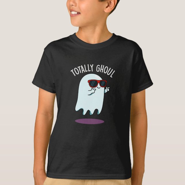 Camiseta Ghoul Gracioso Fantasma Pun Dark BG (Anverso)