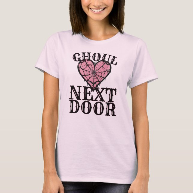 Camiseta Ghoul Next Door Heart Web - Cute Spooky Halloween (Anverso)