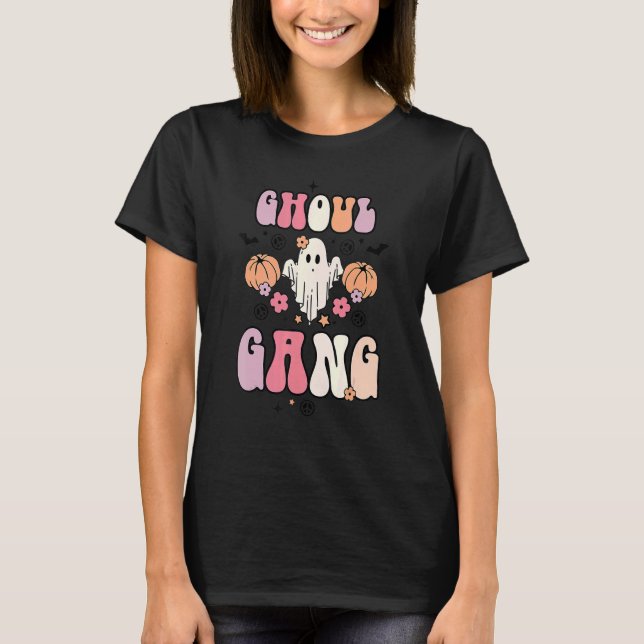 Camiseta Ghoul Retro Ghoul Groovy Hey Boo Calabaza Boo Crew (Anverso)
