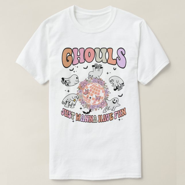Camiseta ghoul solo quiere divertirse (Diseño del anverso)