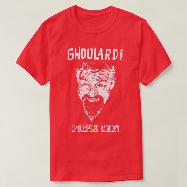 Camiseta Ghoulardi Purple Knif (Diseño del anverso)