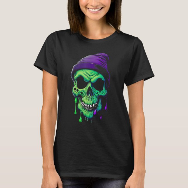 Camiseta Ghoulish Gooo Spooky Slime Skull (Anverso)