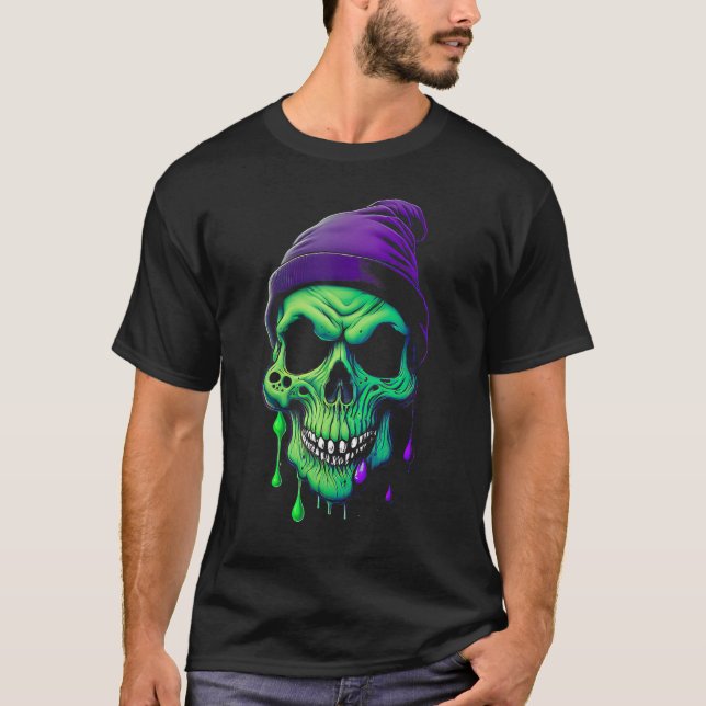 Camiseta Ghoulish Gooo Spooky Slime Skull (Anverso)
