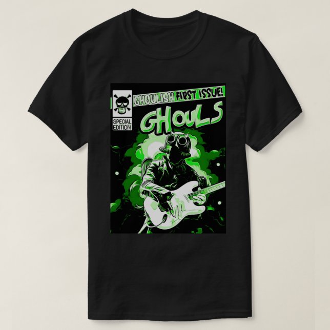 CAMISETA GHOULS DE BANDA DE FANTASMA VERDE COMIC CUBRE EDIT (Diseño del anverso)