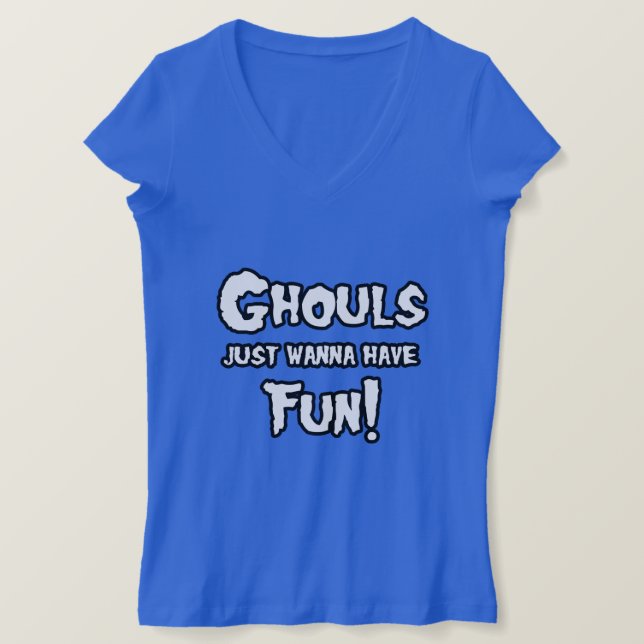 CAMISETA GHOULS SÓLO QUIERE DIVERTIRSE (Anverso del diseño)