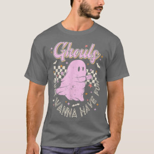Camiseta Ghouls Solo Quiere Divertirse Fantasma Rosa 118