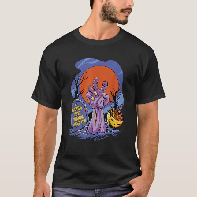 Camiseta Ghouls solo quieren divertirse con la divertida Ha (Anverso)
