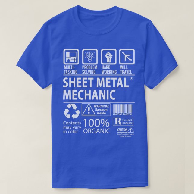Camiseta Gi de trabajo certificada de multitarea mecánica d (Diseño del anverso)