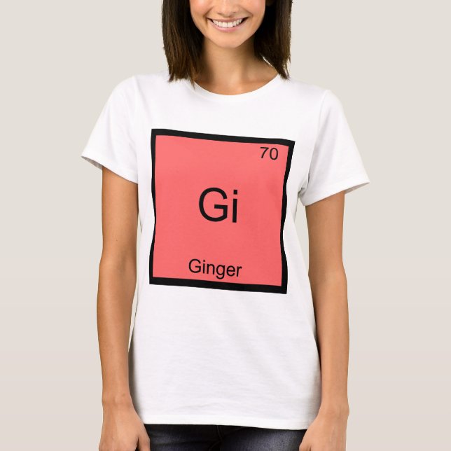Camiseta Gi - Símbolo de tabla periódica de química del jen (Anverso)