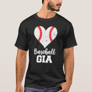 Camiseta Gia Baseball Heart Grandma Gia
