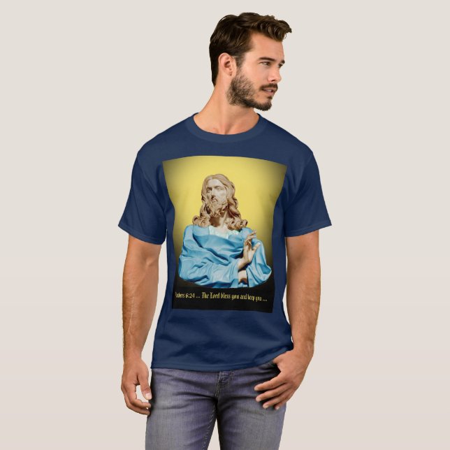 Camiseta Gian Lorenzo Bernini Busto de Cristo 1679 (Anverso completo)