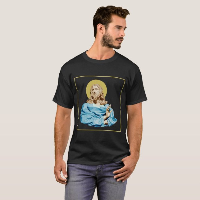 Camiseta Gian Lorenzo Bernini Busto de Cristo 1679 (Anverso completo)