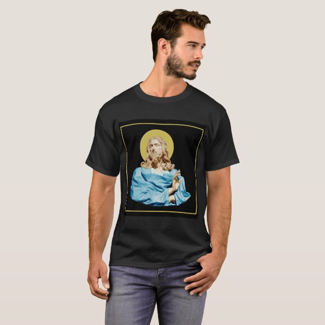 Camiseta Gian Lorenzo Bernini Busto de Cristo 1679 (Anverso completo)