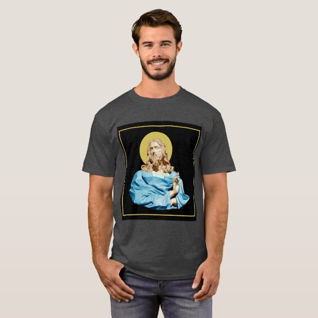 Camiseta Gian Lorenzo Bernini Busto de Cristo 1679 (Anverso completo)