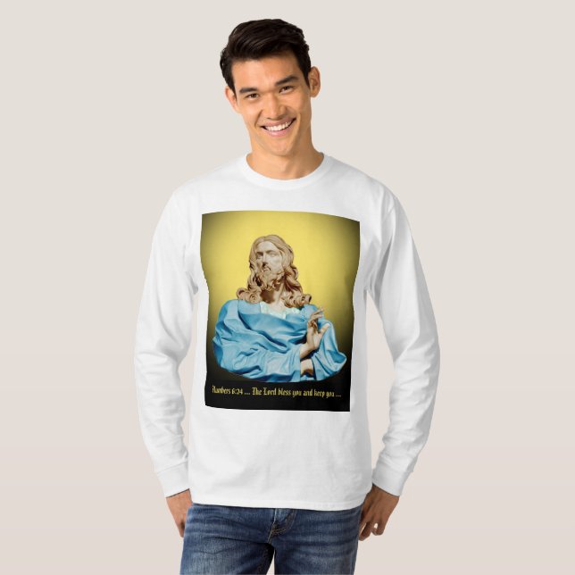 Camiseta Gian Lorenzo Bernini Busto de Cristo 1679 (Anverso completo)