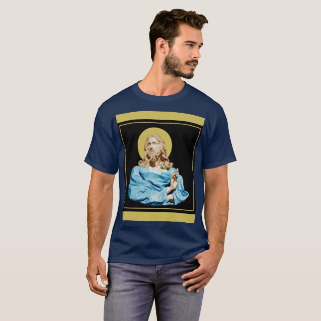 Camiseta Gian Lorenzo Bernini Busto de Cristo 1679 (Anverso completo)