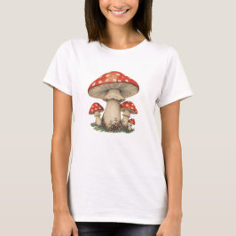 Camiseta Giant Amanita Mushroom - Retro Cottagecore Graphic