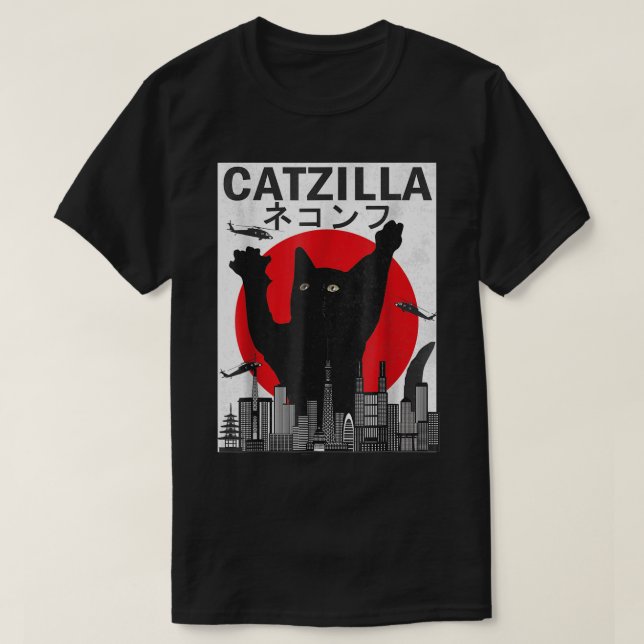 Camiseta Giant Cat Tokyo Funny Design (Diseño del anverso)