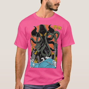 Camiseta Giant Cthulhu Sunset Japanese 