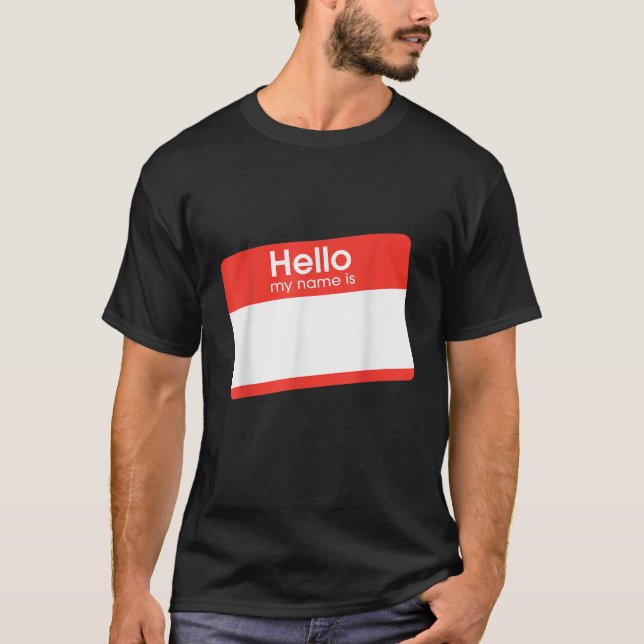 Camiseta Giant Hello My Name Is T shirt insert your own nam (Anverso)