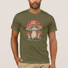 Camiseta Giant Red Amanita Mushroom - Retro Men's Graphic