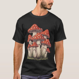 Camiseta Giant Red Retro Mushrooms Cluster | Graphic Art