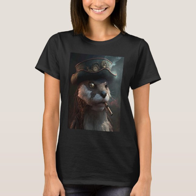 Camiseta Giant River Otter Cool Otter Pirate (Anverso)