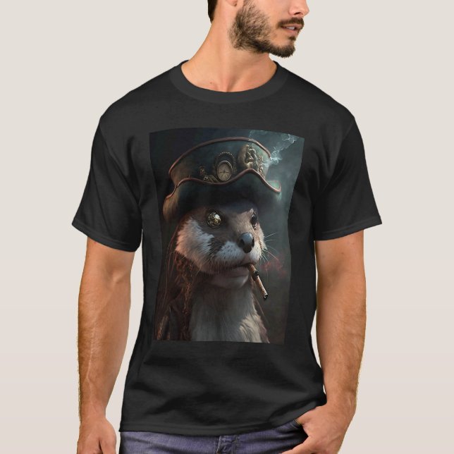 Camiseta Giant River Otter Cool Otter Pirate (Anverso)