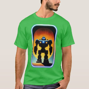 Camiseta Giant Robot SciFi Tin Toy Retro Vintage Look Si