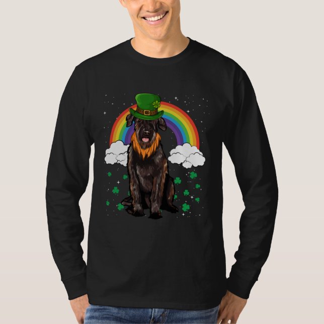Camiseta Giant Schnauzer St Patricks Day Leprechaun (Anverso)