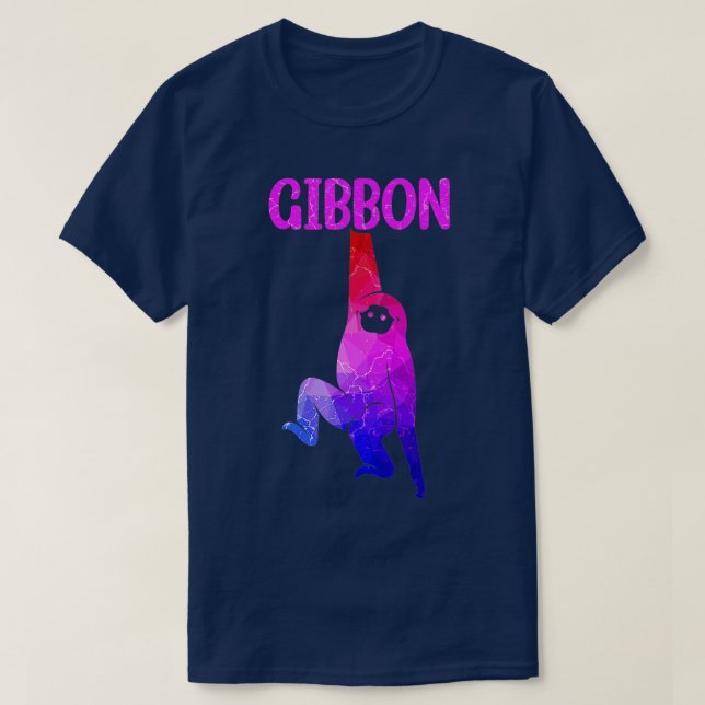 Camiseta Gibbon Ape Monkey  - 1  (Diseño del anverso)
