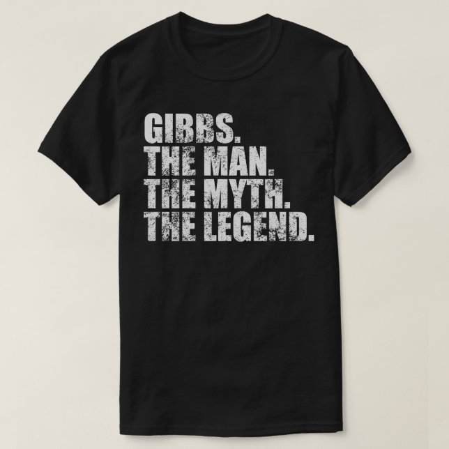 Camiseta Gibbs Nombre de la familia Gibbs apellido Gibbs Su (Diseño del anverso)