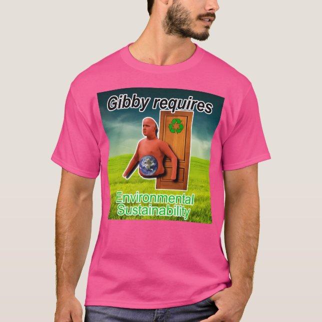 Camiseta Gibby requiere sostenibilidad ambiental (Anverso)