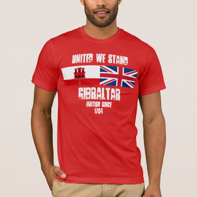 Camiseta Gibraltar United We Stand T-Shirt Design (Anverso)