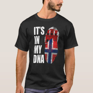 Camiseta Gibraltar Y Noruega Mezclan La Bandera Del ADN Her