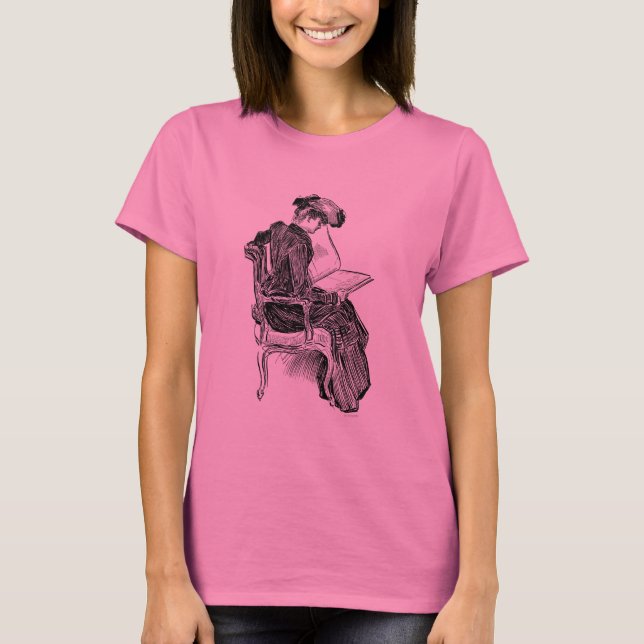 Camiseta Gibson Chica Reading (Anverso)