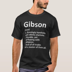 Camiseta GIBSON Definición Funny Apellido Familia Árbol Nac
