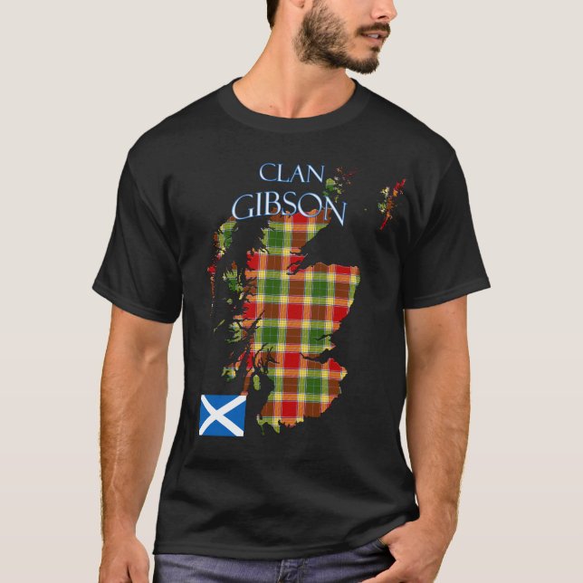 Camiseta Gibson Scottish Clan Tartan Scotland (Anverso)