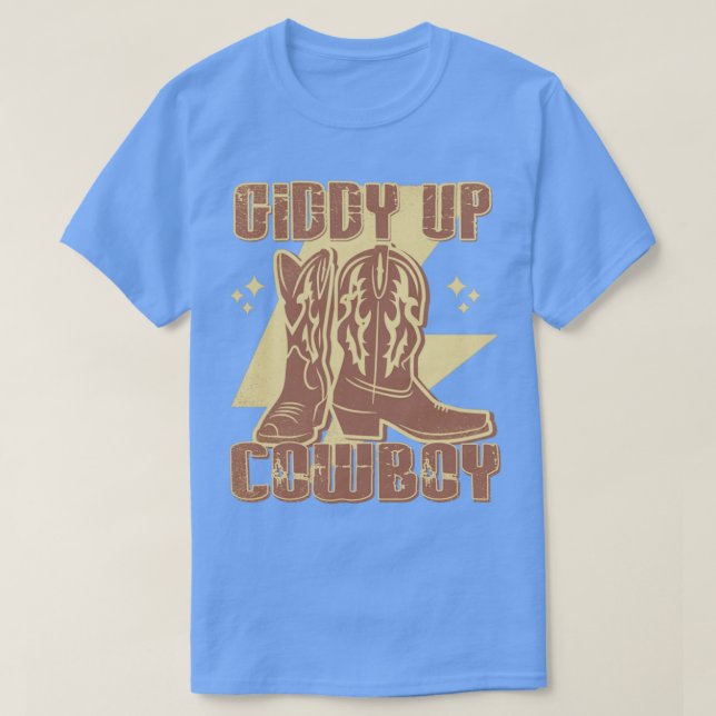 Camiseta Giddy Up Cowboy Bots Country Western (Diseño del anverso)