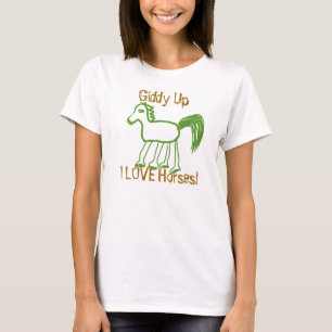 Camiseta Giddy Up Whimsical I Love Horses