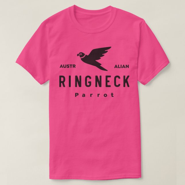 CAMISETA GIF DE AVES DE PARROTA DE RINGNECK AUSTRALIANO (Diseño del anverso)