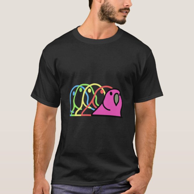 Camiseta GIF de Emoji de loro fiesta  (Anverso)