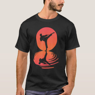 Camiseta Gif de Karate Clásico y Silueta de Kung Fu Shotoka