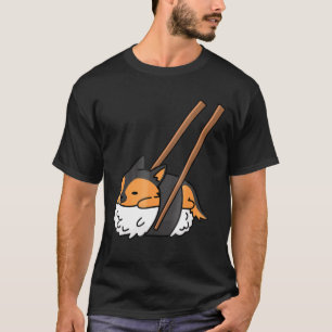 Camiseta Gif de perro de sushi de pastor alemán
