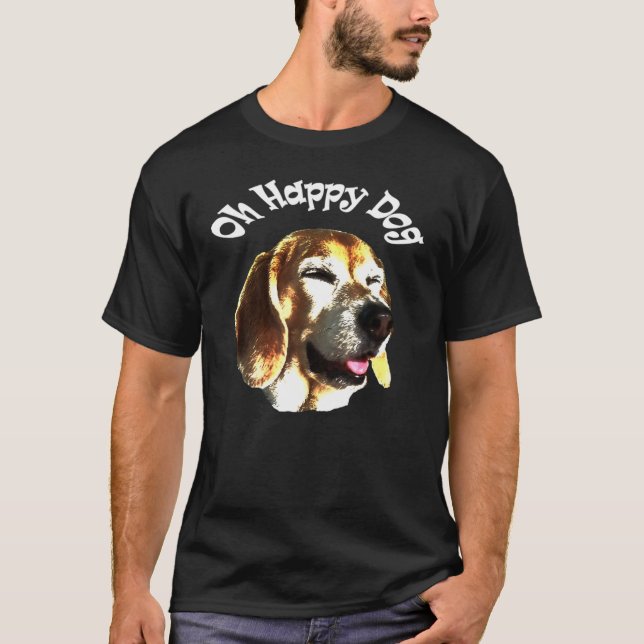 Camiseta Gif de perro feliz (Anverso)