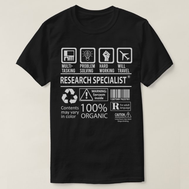 Camiseta Gif de trabajo certificado multitarea de especiali (Diseño del anverso)